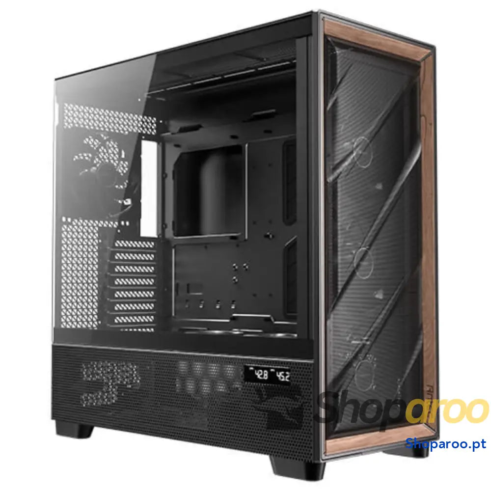 Caixa Semitorre ATX Antec FLUX PRO EUV Preto Madeira