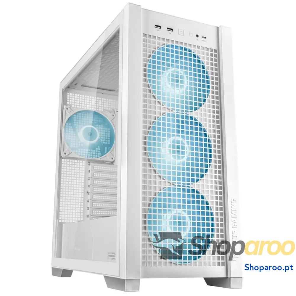 Caixa Semitorre ATX Asus TUF GAMING GT302 TG ARGB Branco Multicolor