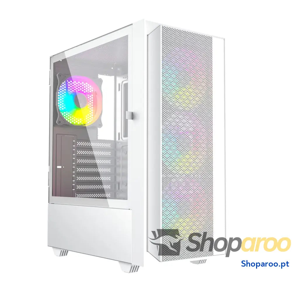Caixa Semitorre ATX GEMBIRD Fornax 4000W ARGB Branco Multicolor
