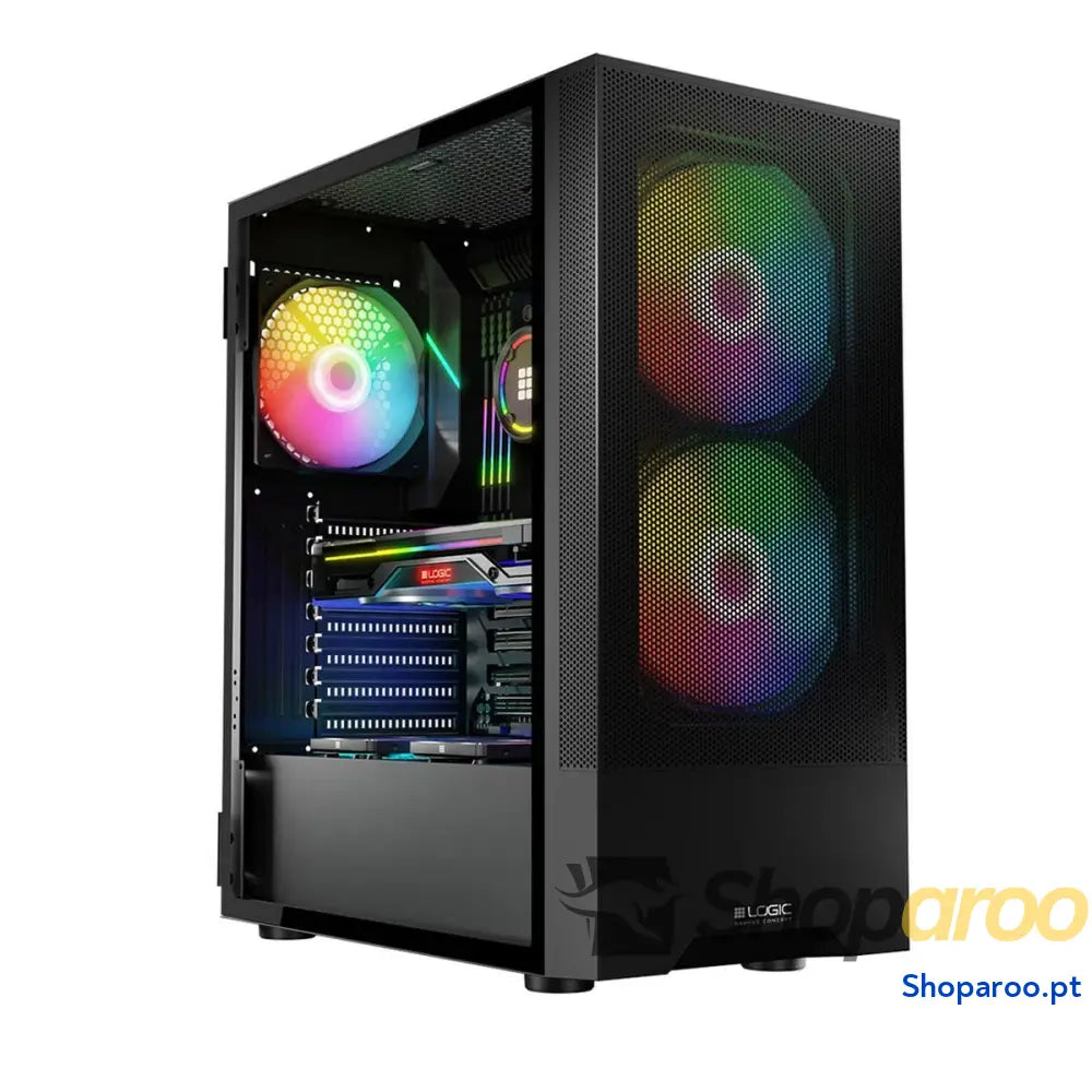 Caixa Semitorre ATX Logic ARYA ARGB MINIDI Preto