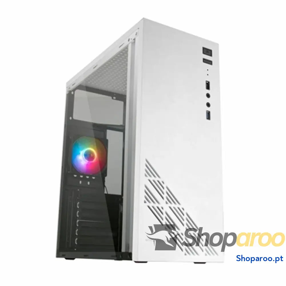 Caixa Semitorre ATX Mars Gaming MC100W Branco ATX LED RGB