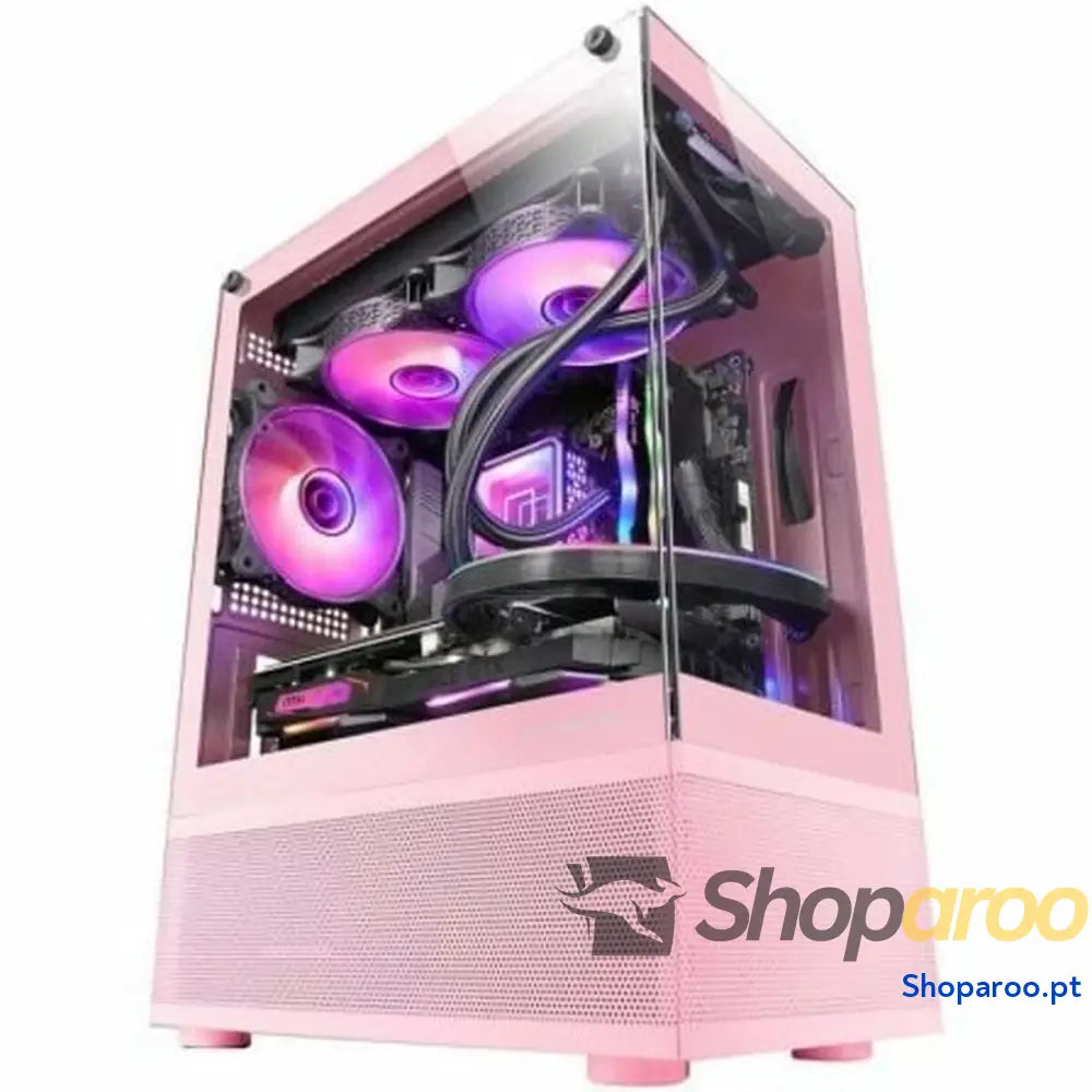 Caixa Semitorre ATX Mars Gaming MCSEP Cor de Rosa