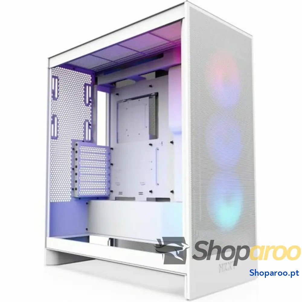 Caixa Semitorre ATX NZXT H7 Flow RGB Midi Branco
