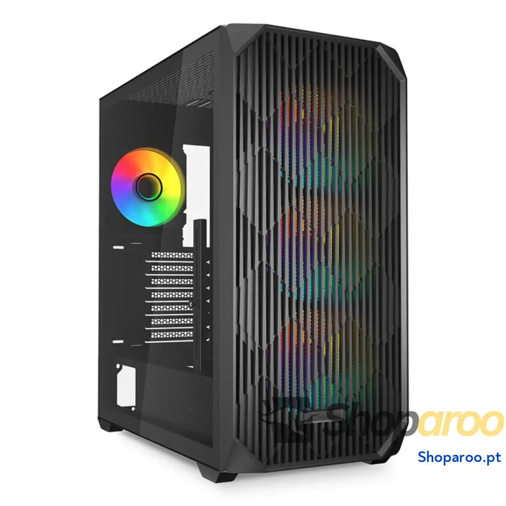 Caixa Semitorre ATX Sharkoon AK3 RGB Preto