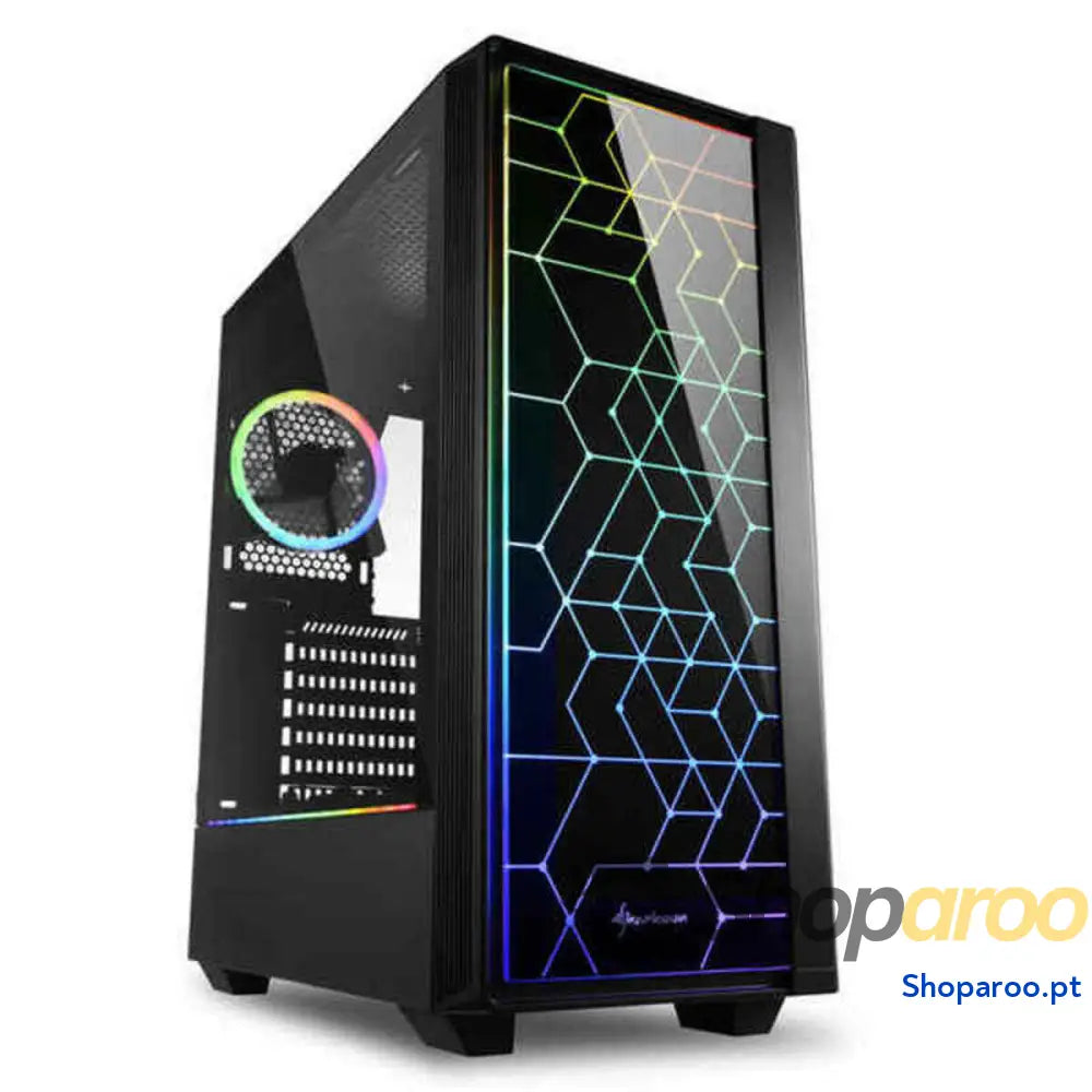 Caixa Semitorre ATX Sharkoon LIT 100 Preto