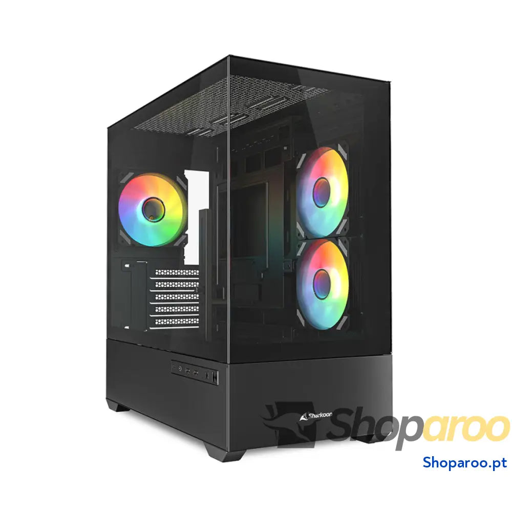 Caixa Semitorre ATX Sharkoon MK6 RGB Midi Tower Blanco Branco