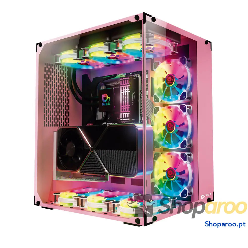 Caixa Semitorre ATX Talius CRONOS Cor de Rosa