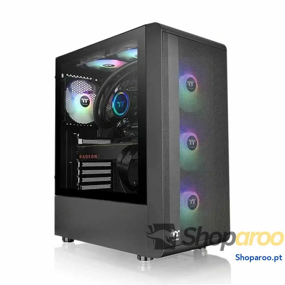 Caixa Semitorre ATX THERMALTAKE S200 TG ARGB Preto