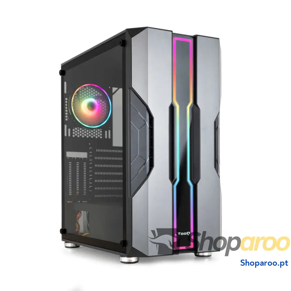 Caixa Semitorre ATX TooQ TQGCC103-B Preto Preto/Prateado