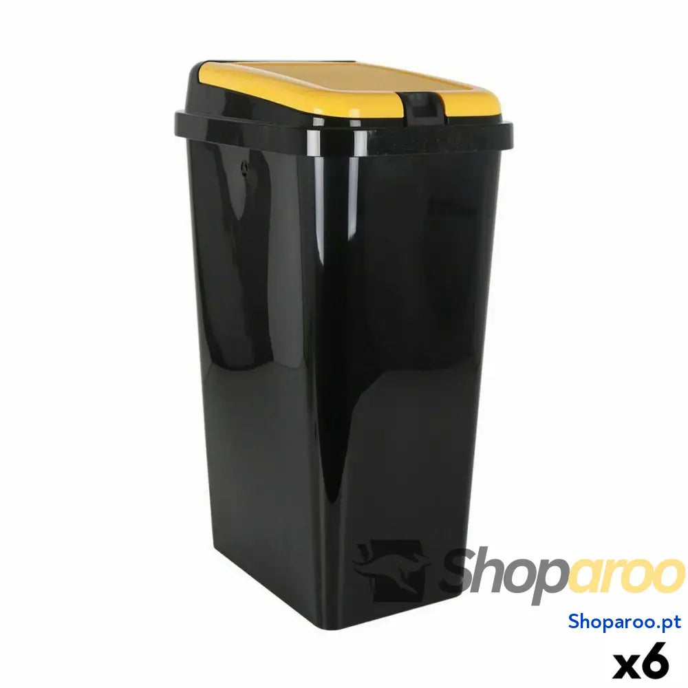 Caixote de Lixo para Reciclagem Tontarelli Amarelo 45 L (6 Unidades)