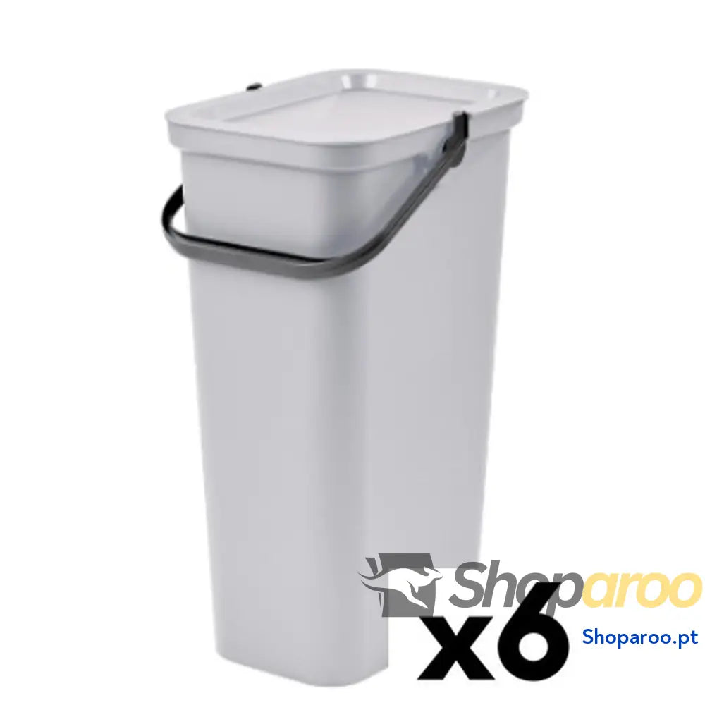 Caixote de Lixo para Reciclagem Tontarelli Moda 24 L Branco (6 Unidades)