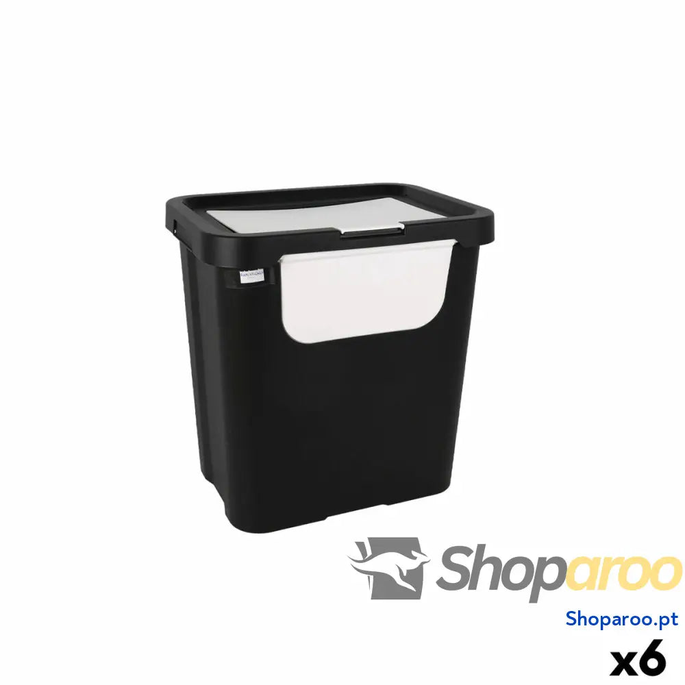 Caixote de Lixo para Reciclagem Tontarelli Moda double Branco (6 Unidades) 24 L