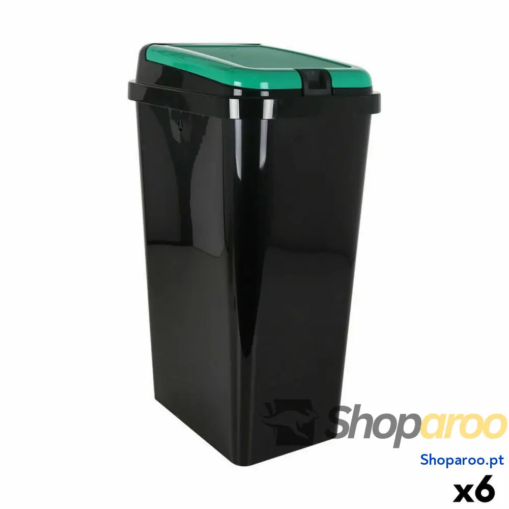 Caixote de Lixo para Reciclagem Tontarelli Verde 45 L (6 Unidades)