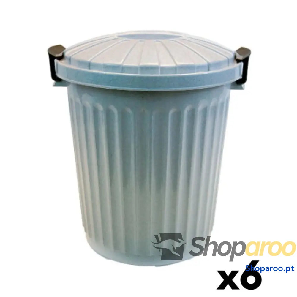Caixote do lixo Com tampa 23 L (6 Unidades)