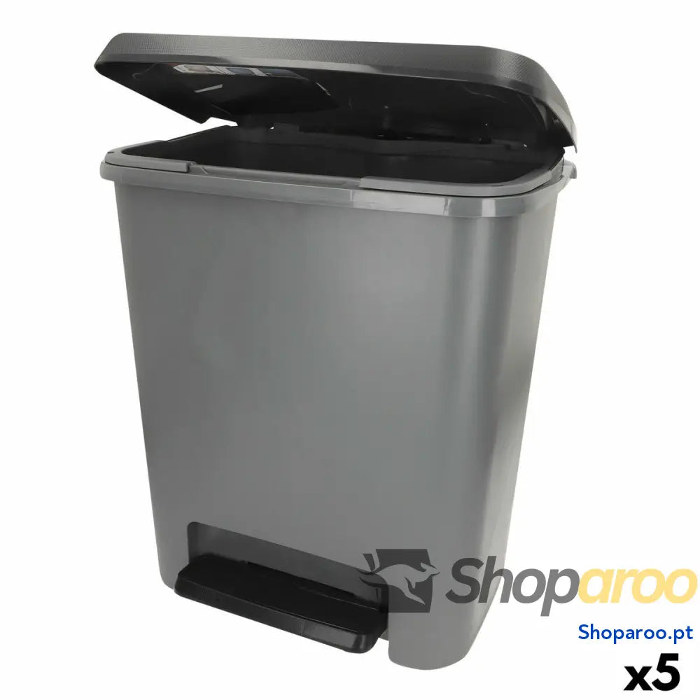 Caixote do lixo Curver Cinzento escuro Plástico 25 L (5 Unidades)