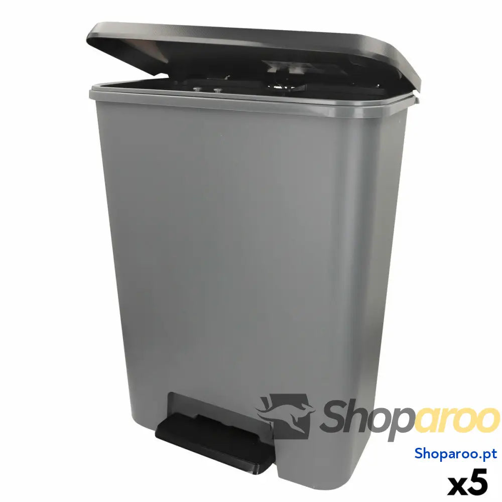 Caixote do lixo Curver Cinzento escuro Plástico 50 L (5 Unidades)