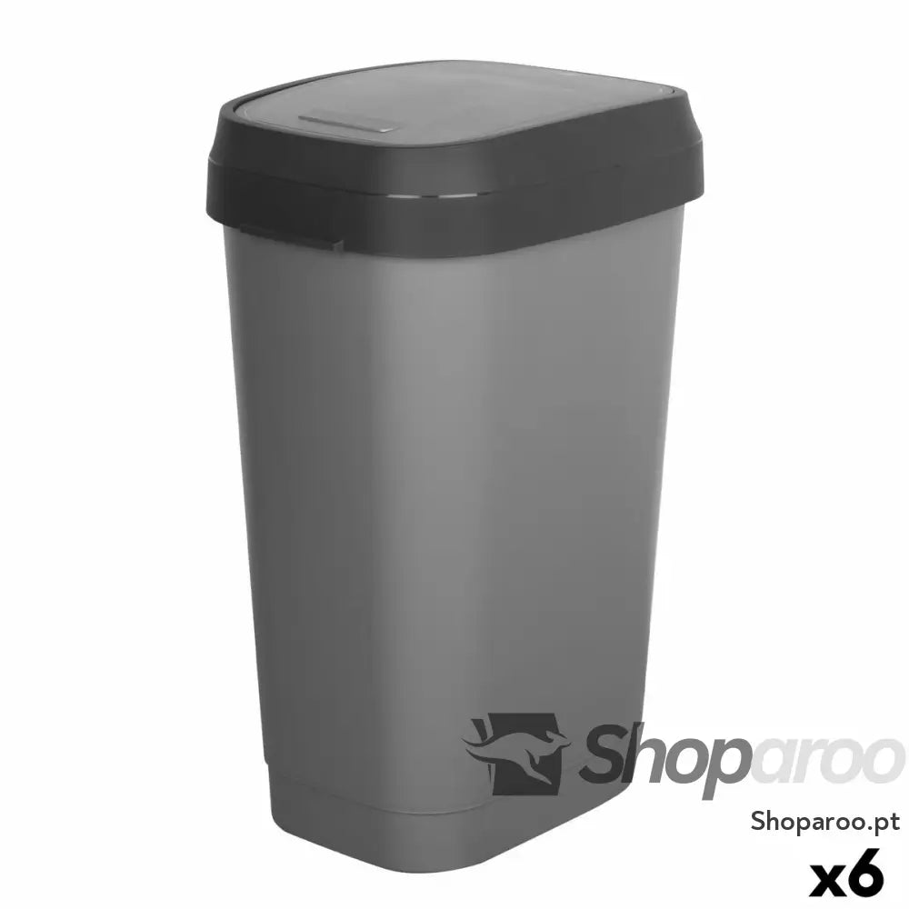 Caixote do lixo Curver Cinzento escuro Plástico 50 L (6 Unidades)