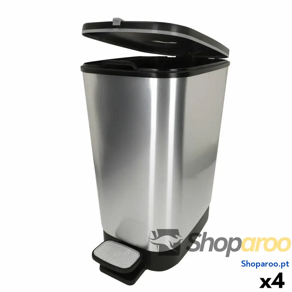 Caixote do lixo Curver Cinzento Plástico 25 L (4 Unidades)