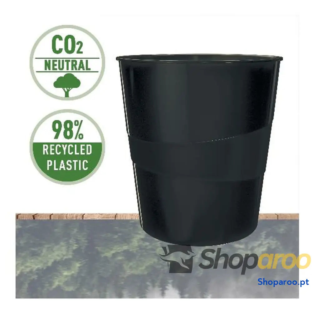 Caixote do lixo Leitz Preto Papel