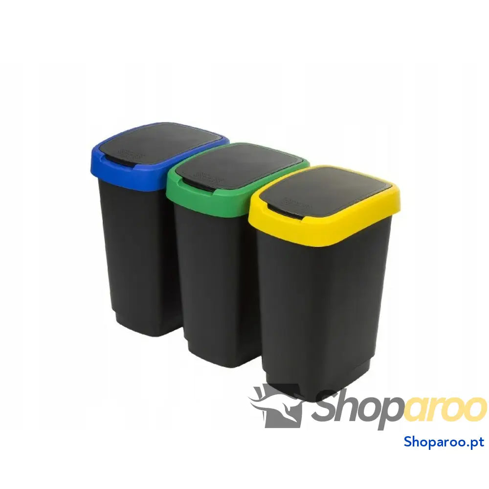 Caixote do lixo Rotho Twist Azul Preto Vermelho Verde 25 L Plástico