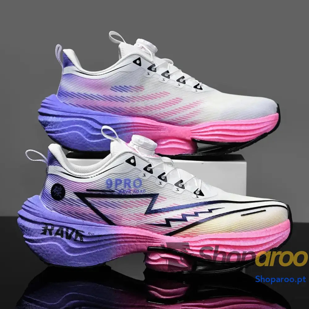 Calçado desportivo de corrida masculino com placa carbono LETCOMFIT