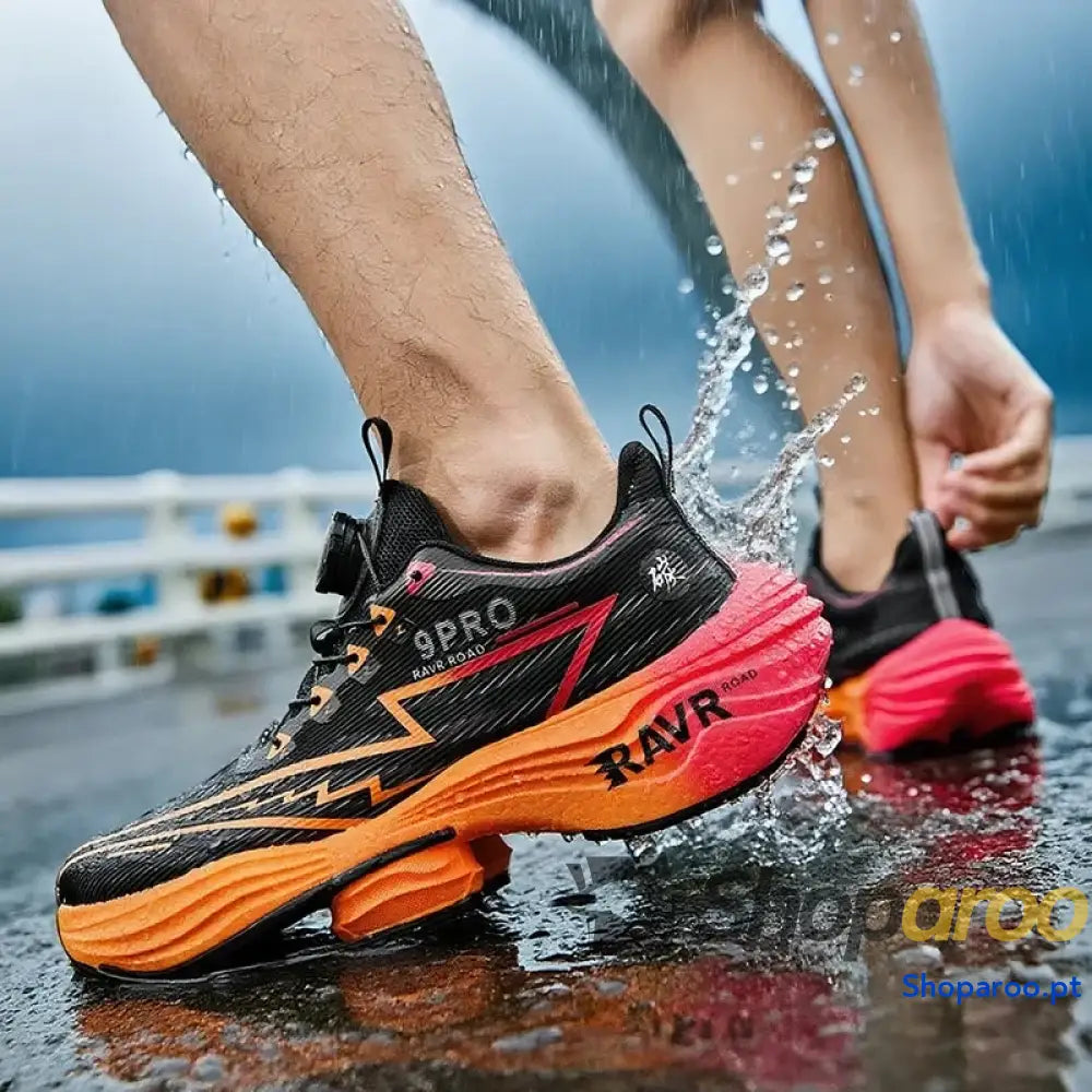 Calçado desportivo de corrida masculino com placa carbono LETCOMFIT