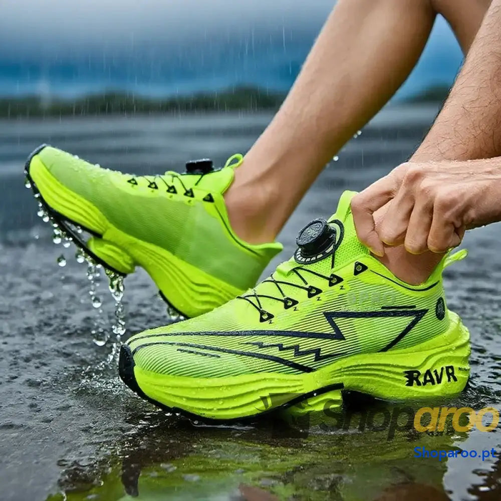 Calçado desportivo de corrida masculino com placa carbono LETCOMFIT