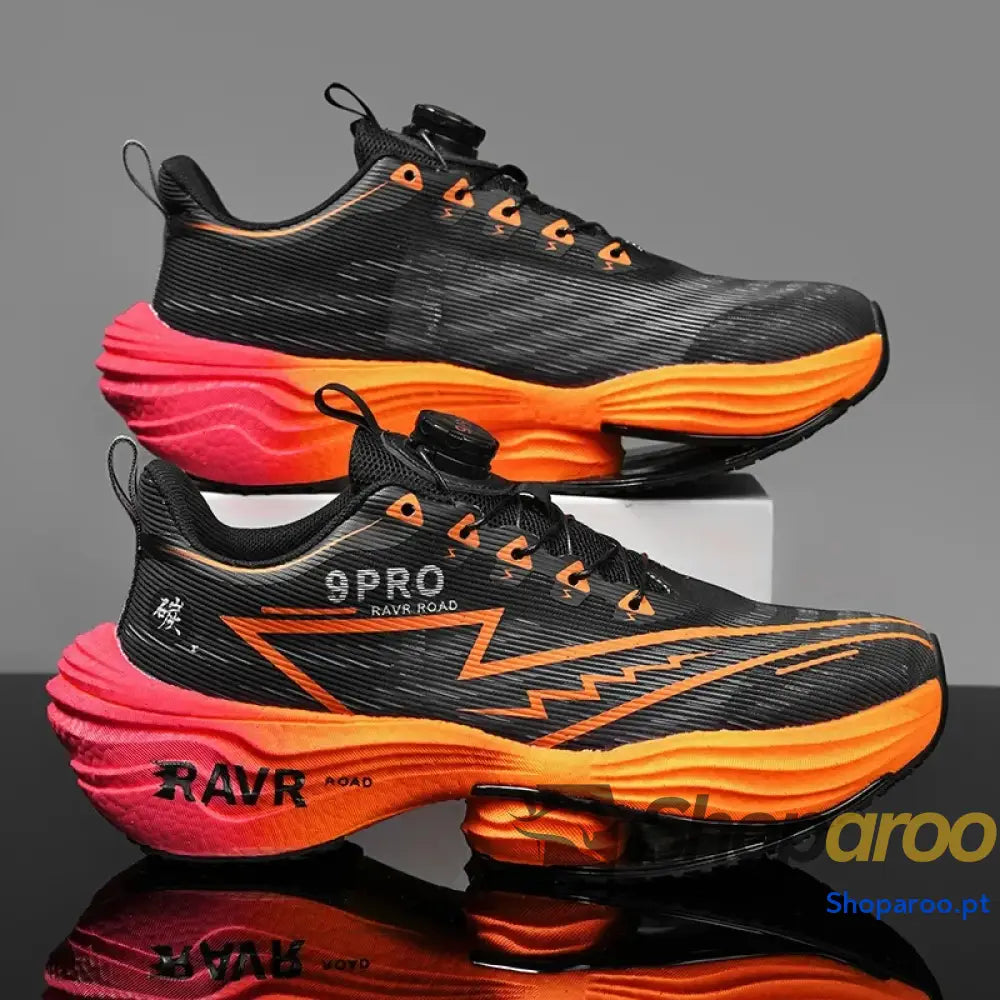 Calçado desportivo de corrida masculino com placa carbono LETCOMFIT