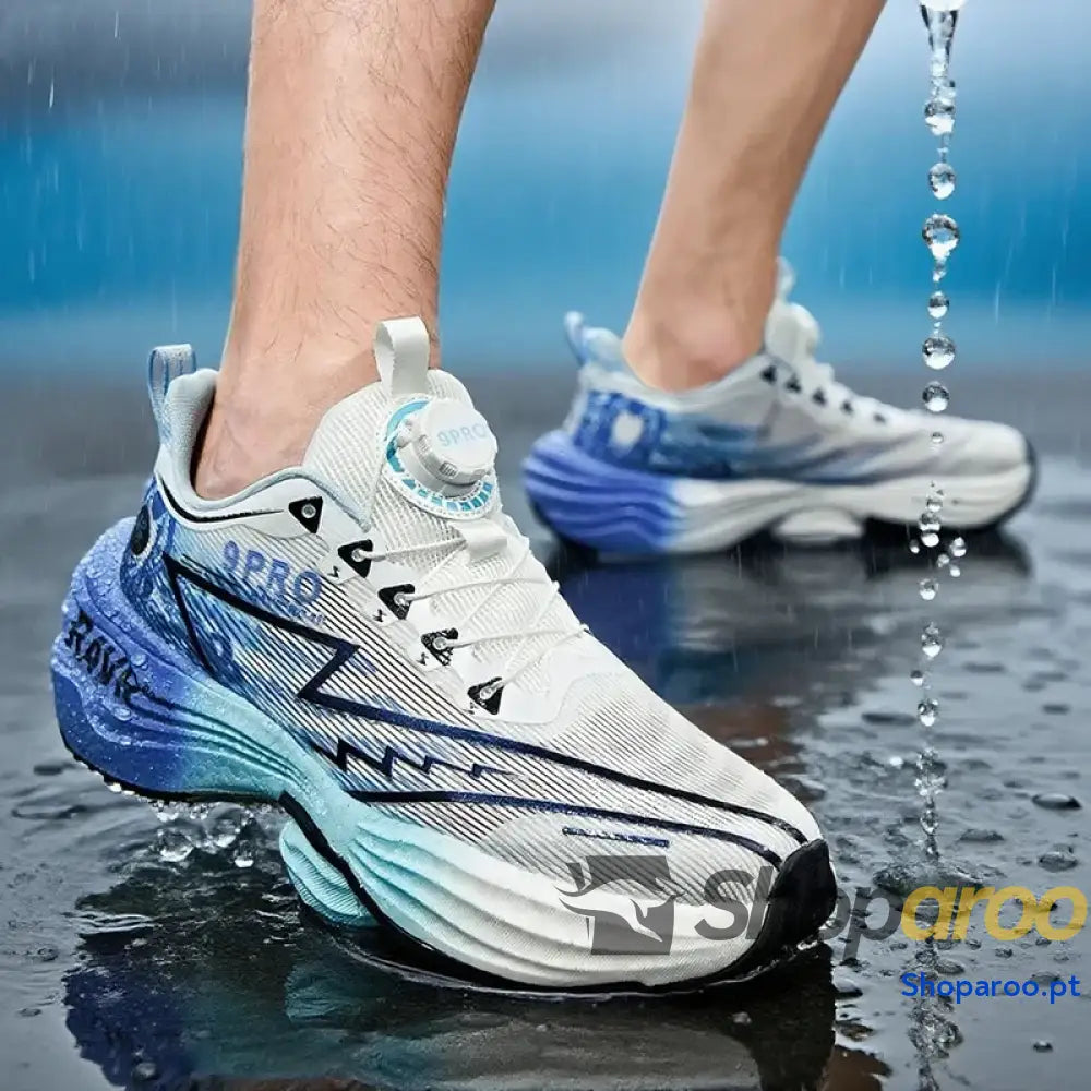 Calçado desportivo de corrida masculino com placa carbono LETCOMFIT