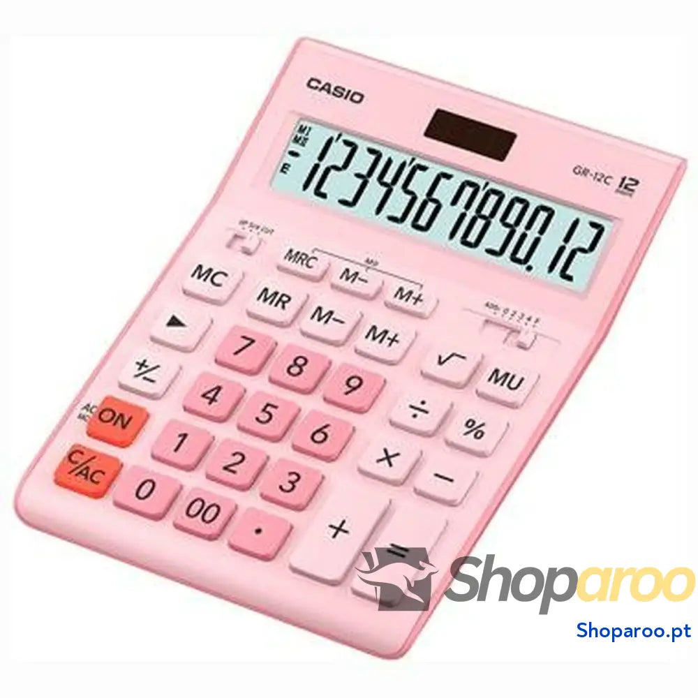 Calculadora Casio GR-12C Cor de Rosa