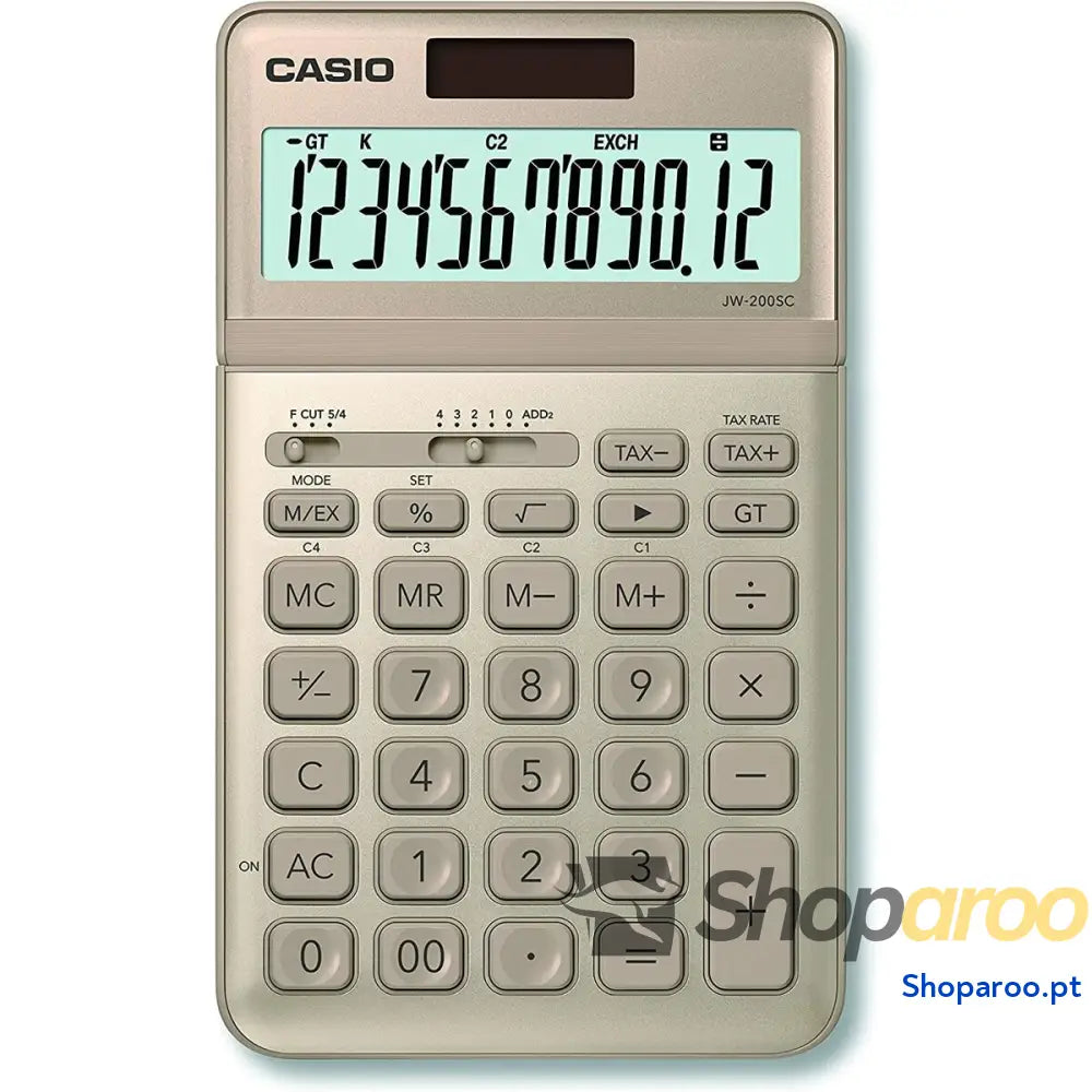 Calculadora Casio JW-200SC-GD Dourado Plástico
