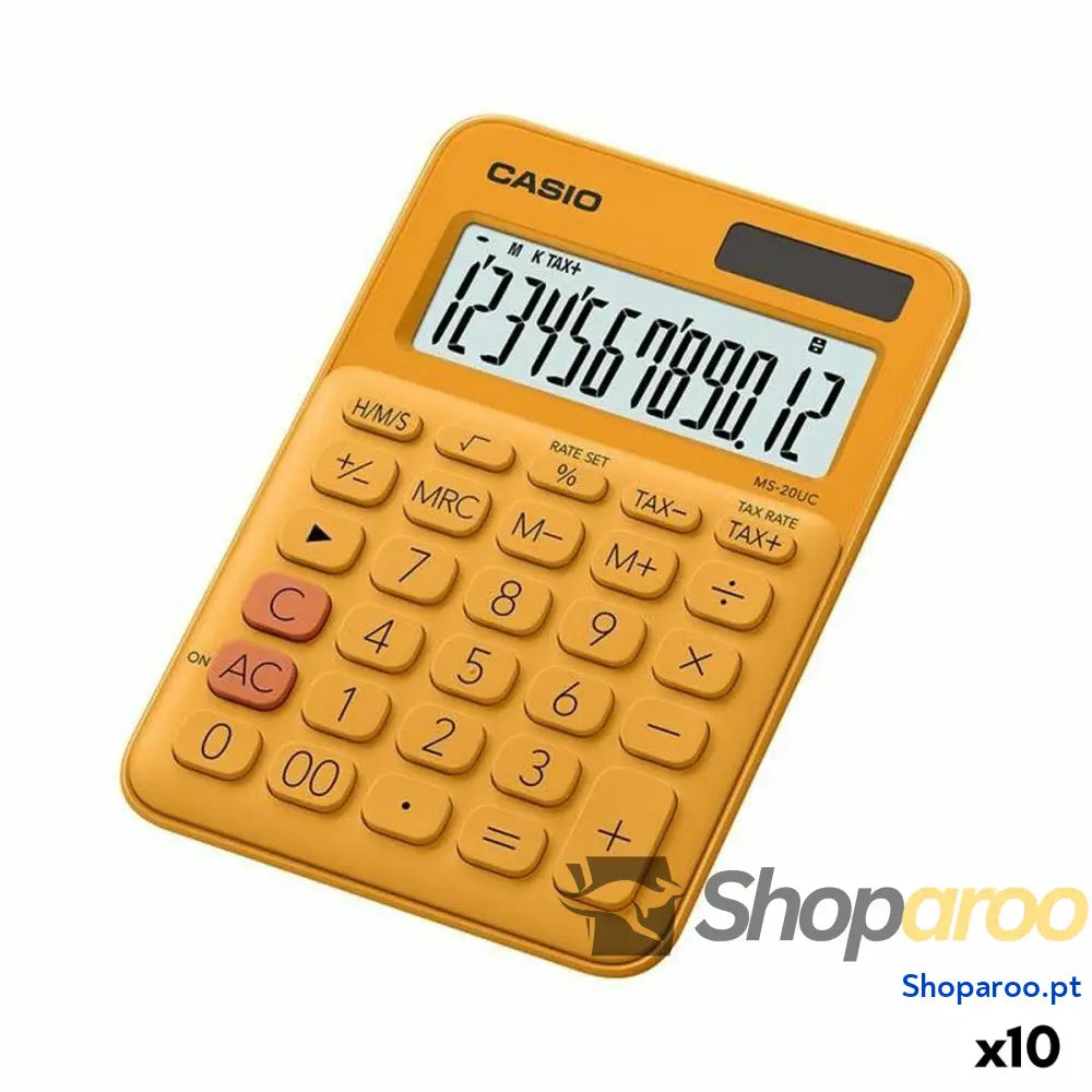 Calculadora Casio MS-20UC 2,3 x 10,5 x 14,95 cm Laranja (10 Unidades)