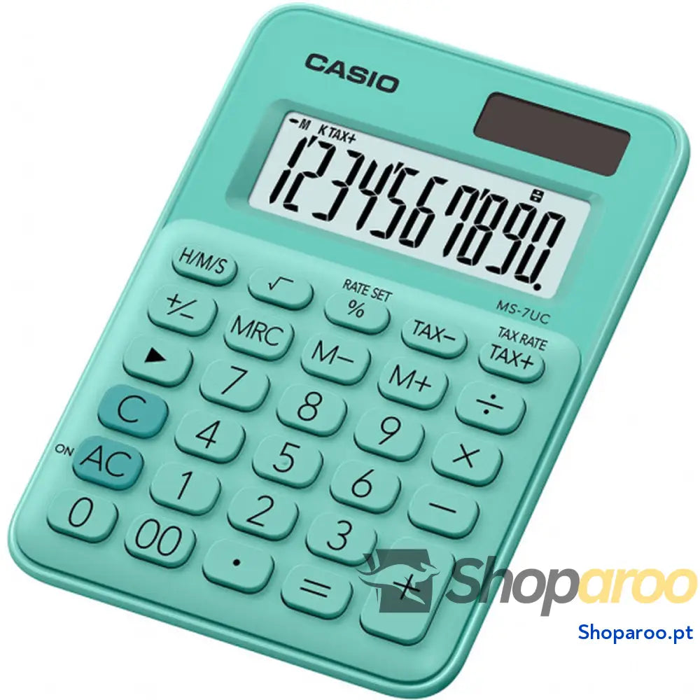 Calculadora Casio MS-7UC-GN Verde Plástico