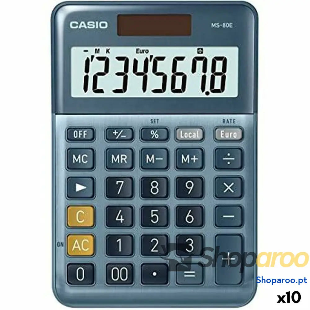 Calculadora Casio MS-80E Azul (10 Unidades)