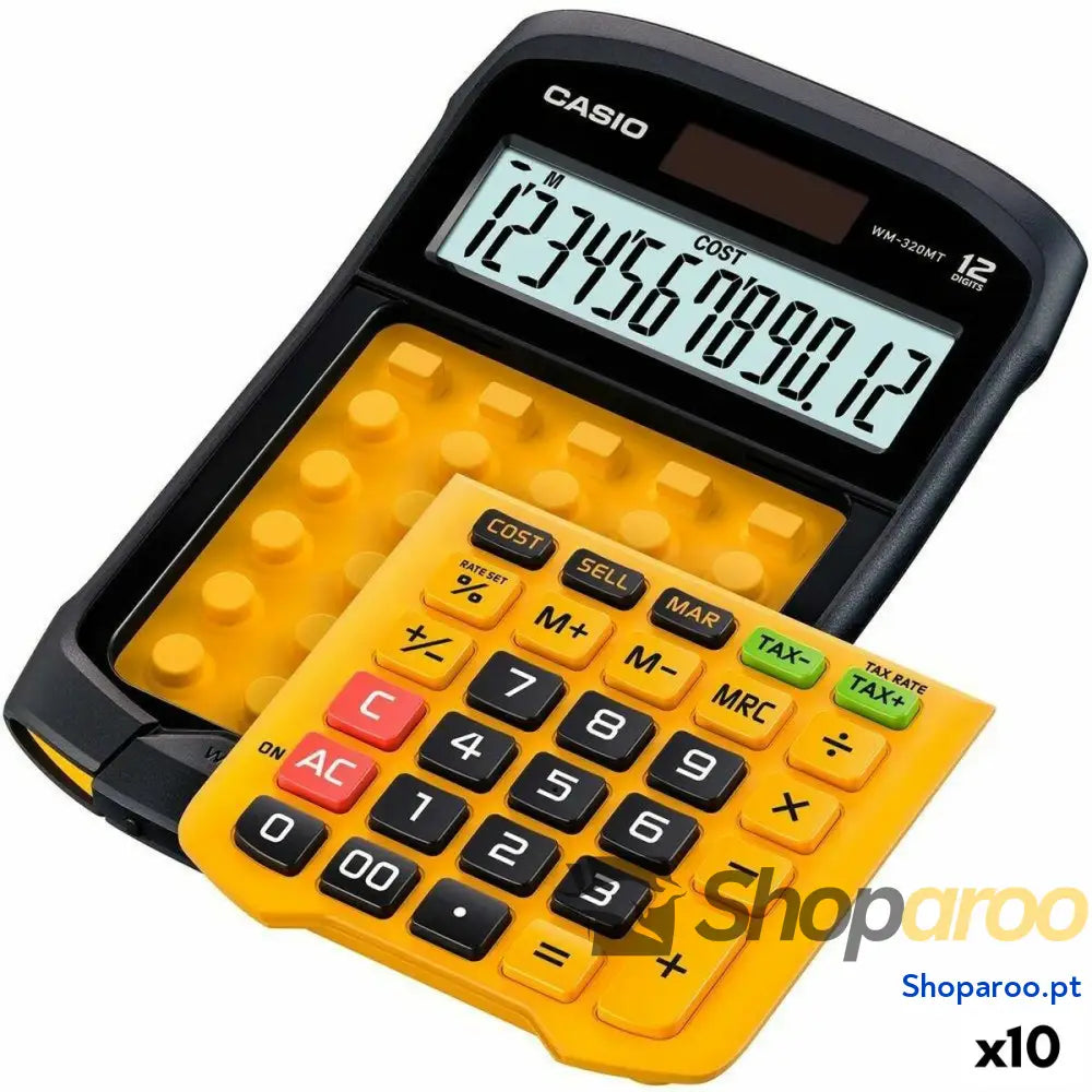 Calculadora Casio WM-320MT Amarelo Preto 3,3 x 10,9 x 16,9 cm (10 Unidades)