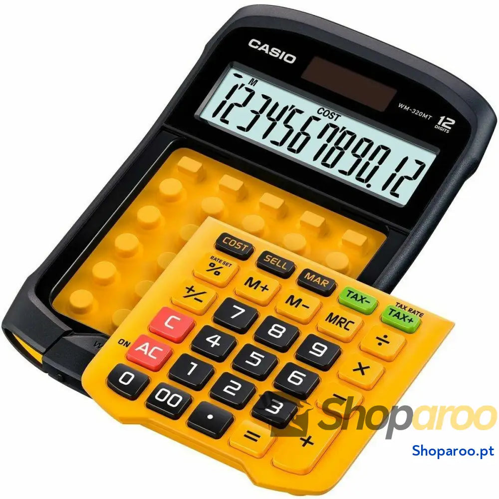 Calculadora Casio WM-320MT Amarelo Preto Borracha natural Plástico