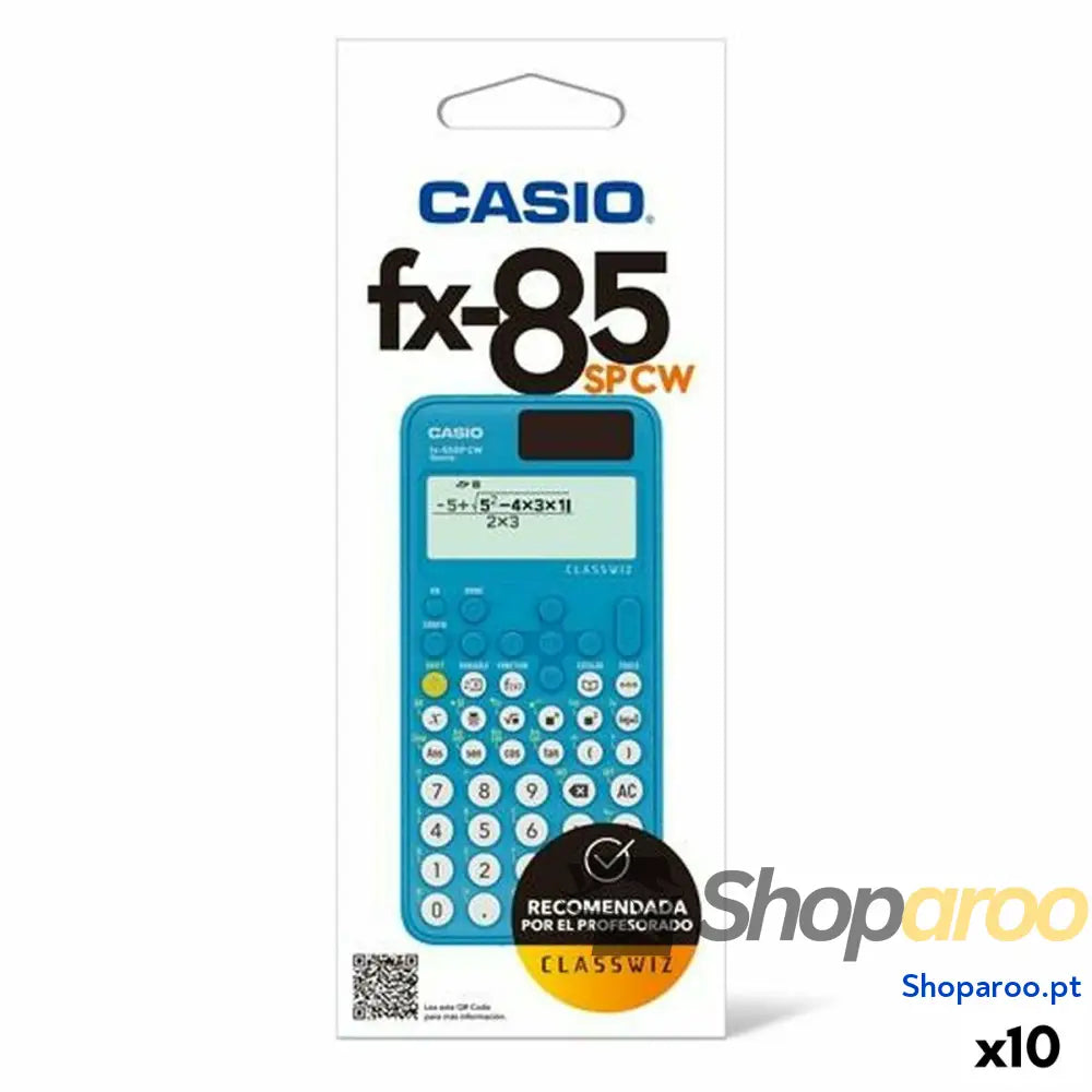 Calculadora Científica Casio FX-85SPCW Azul (10 Unidades)