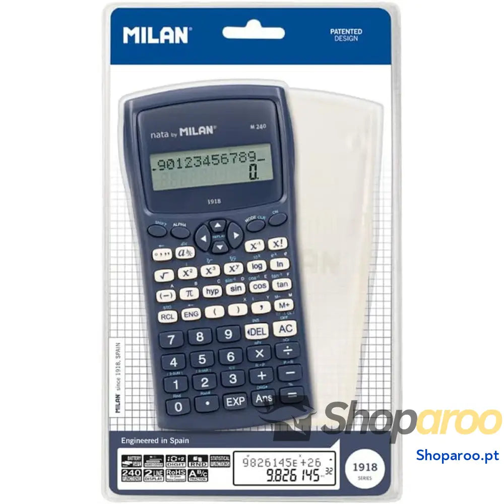 Calculadora Científica Milan M240-1918 Azul 16,7 x 8,4 x 1,9 cm