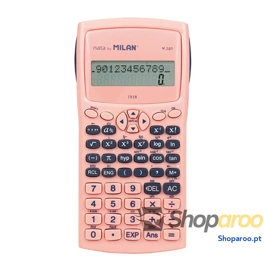 Calculadora Científica Milan M240 Serie 1918 Cor de Rosa