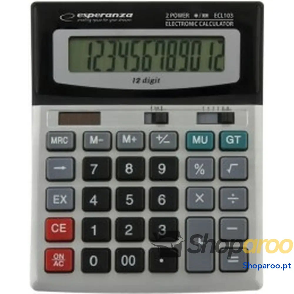 Calculadora Esperanza ECL103 Preto/Cinzento