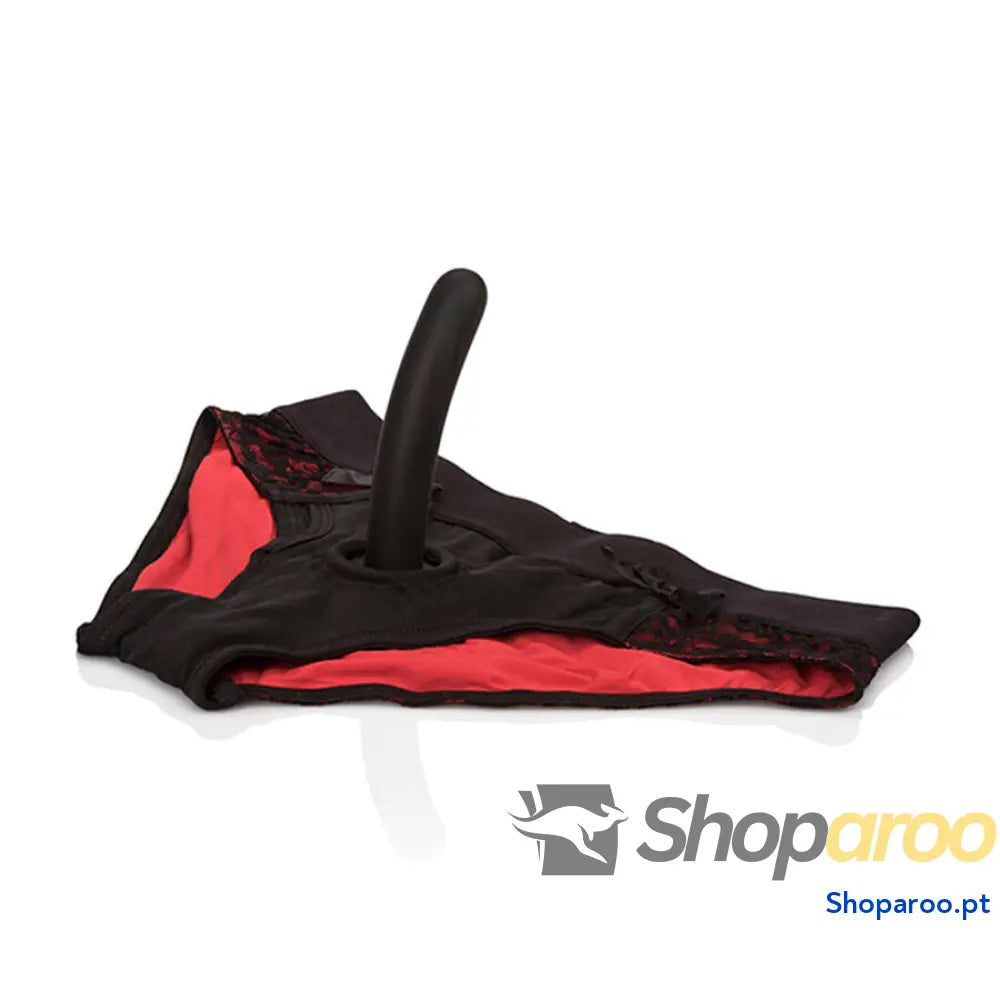 CALEXOTICS SCANDAL CONJUNTO DE CALCINHA VERMELHA COM CONSOLO TAMANHO P/M
