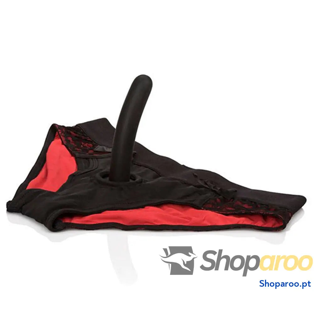CALEXOTICS SCANDAL CONJUNTO DE CALCINHA VERMELHA COM CONSOLO TAMANHO L/XL