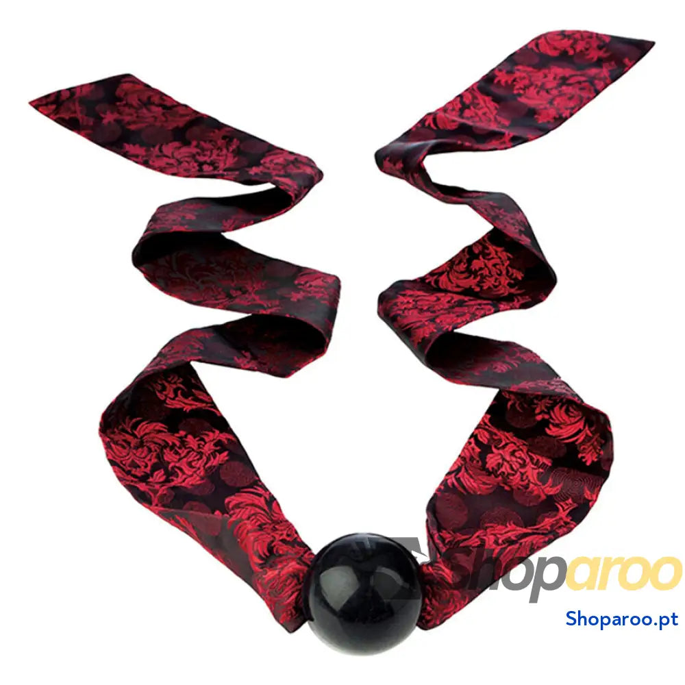 CALEXOTICS - SCANDAL MORDAÇA DE BOLA COM LAÇO PRETO/VERMELHO