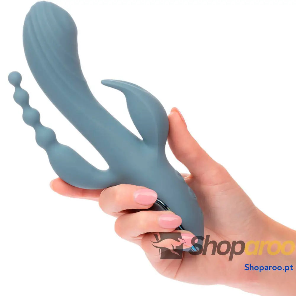 CALEXOTICS - VIBRADOR TRIPLO ECSTASY CINZA