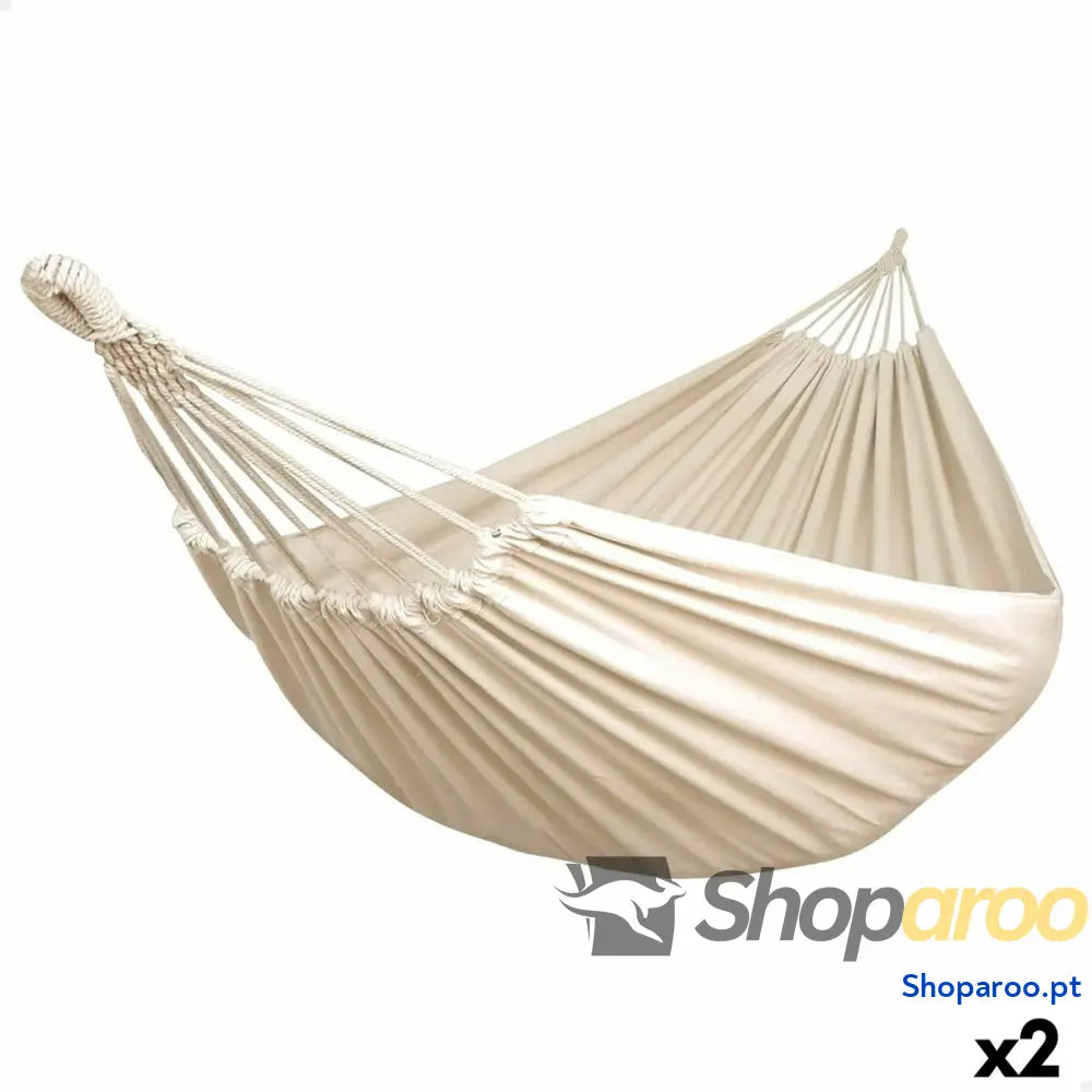 Cama de Rede Aktive Bege 220 x 150 cm (2 Unidades)