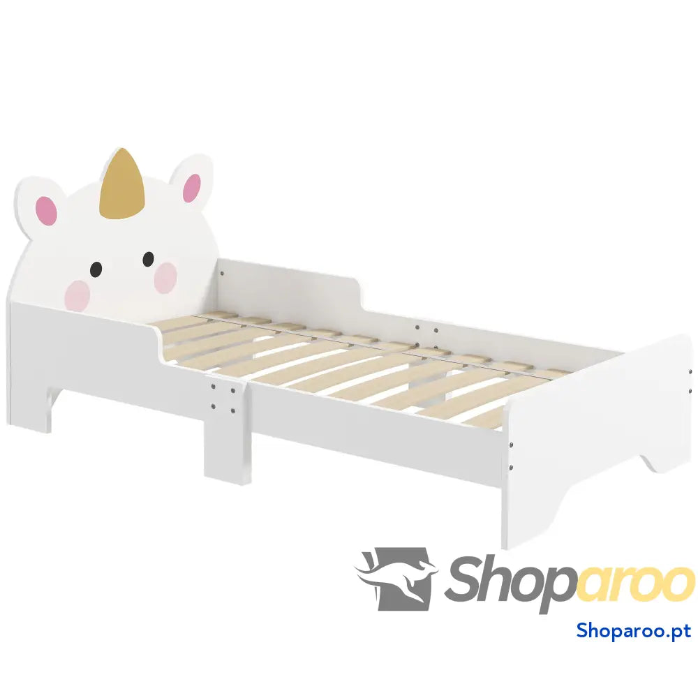 Cama Infantil acima de 3 Anos para Crianças Madeira com Barreira Proteção Carga Máx. 50kg 143x73x60cm Rosa