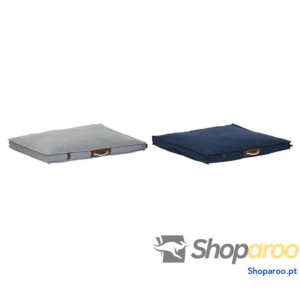 Cama para cães DKD Home Decor 88 x 68 x 10 cm Azul Marinho Cinzento claro 2 Unidades