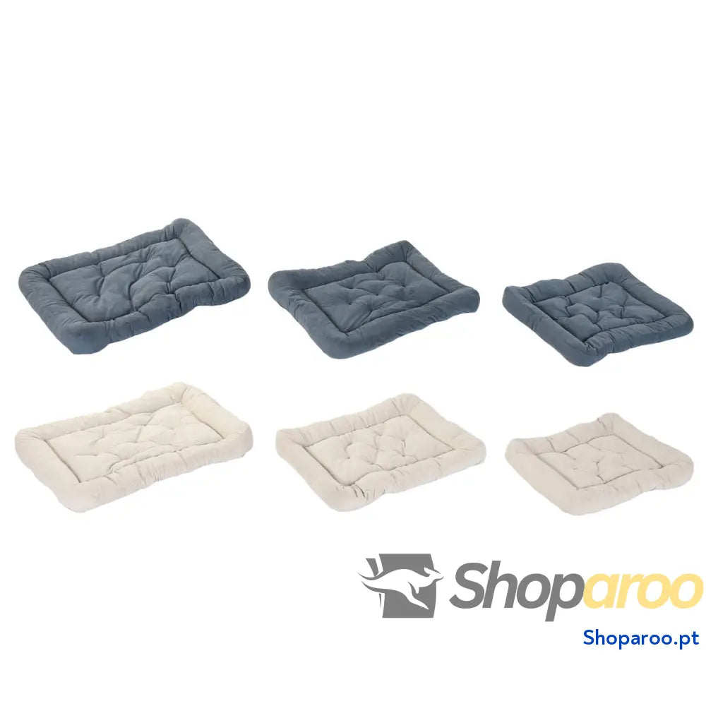 Cama para cães Home ESPRIT Bege Cinzento Creme Cinzento escuro 72 X 60 X 9 CM 2 Unidades
