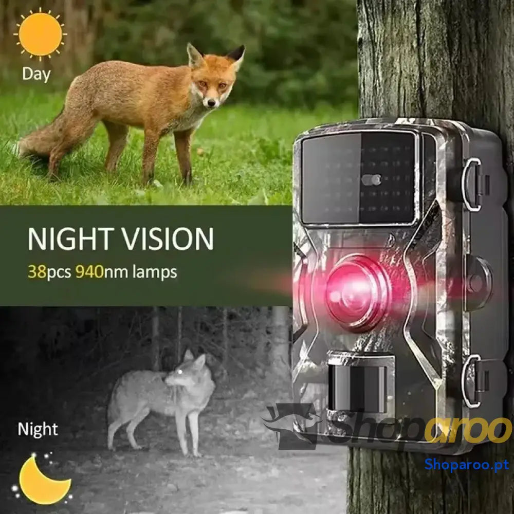 Câmara de caça com visão noturna infravermelha selvagem câmara rasto movimento ao ar livre seguimento ativado armadilha