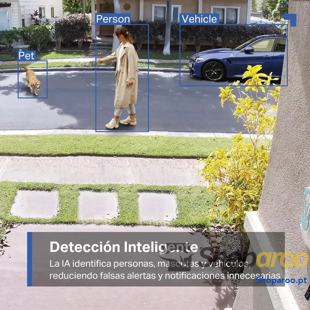 Câmara de vigilância para interior e exterior base magnética focos duplos suporta cartão SD até 512 GB IP66 compatível
